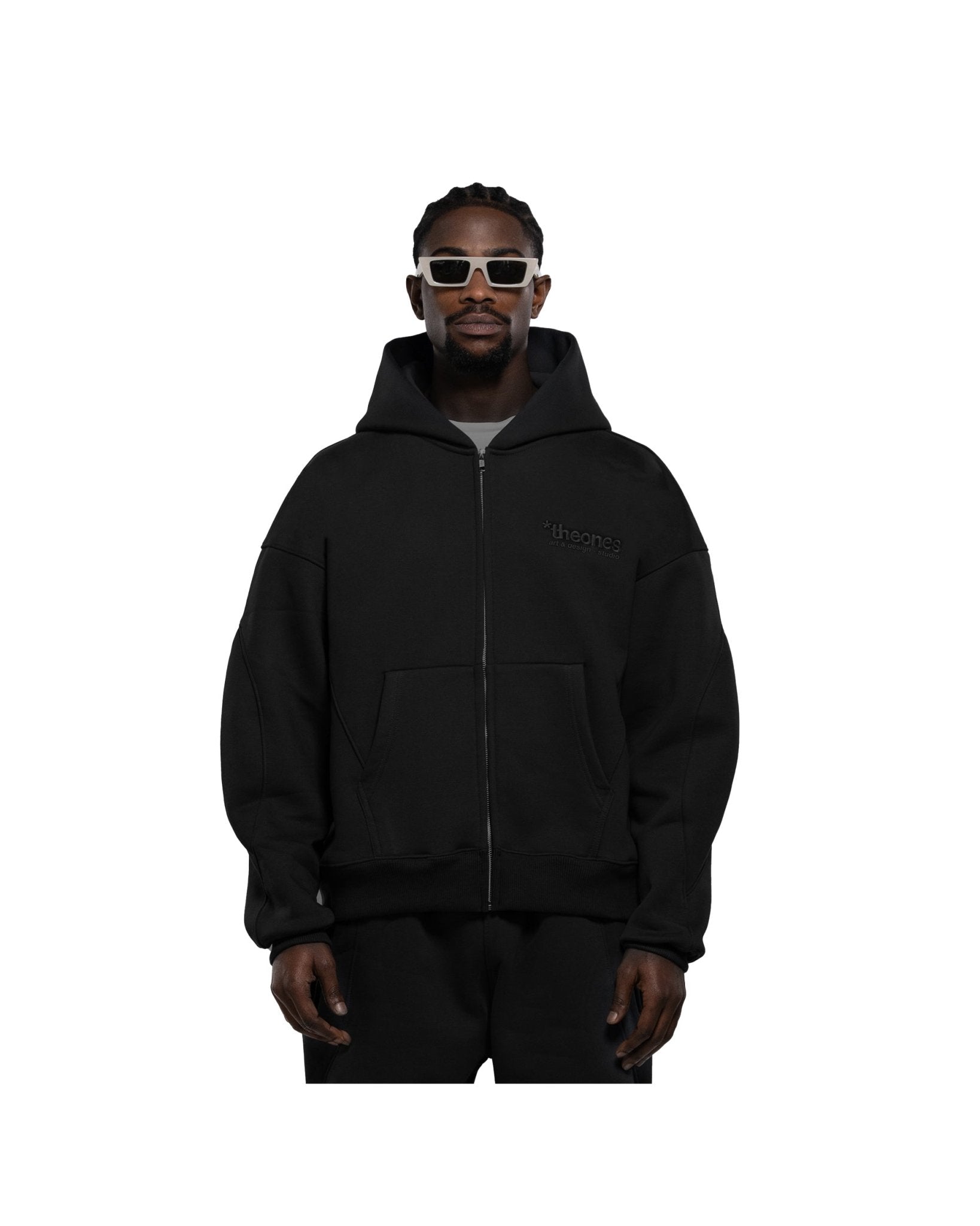 EVERYDAY ZIPPER BLACK ON BLACK - theonesclo